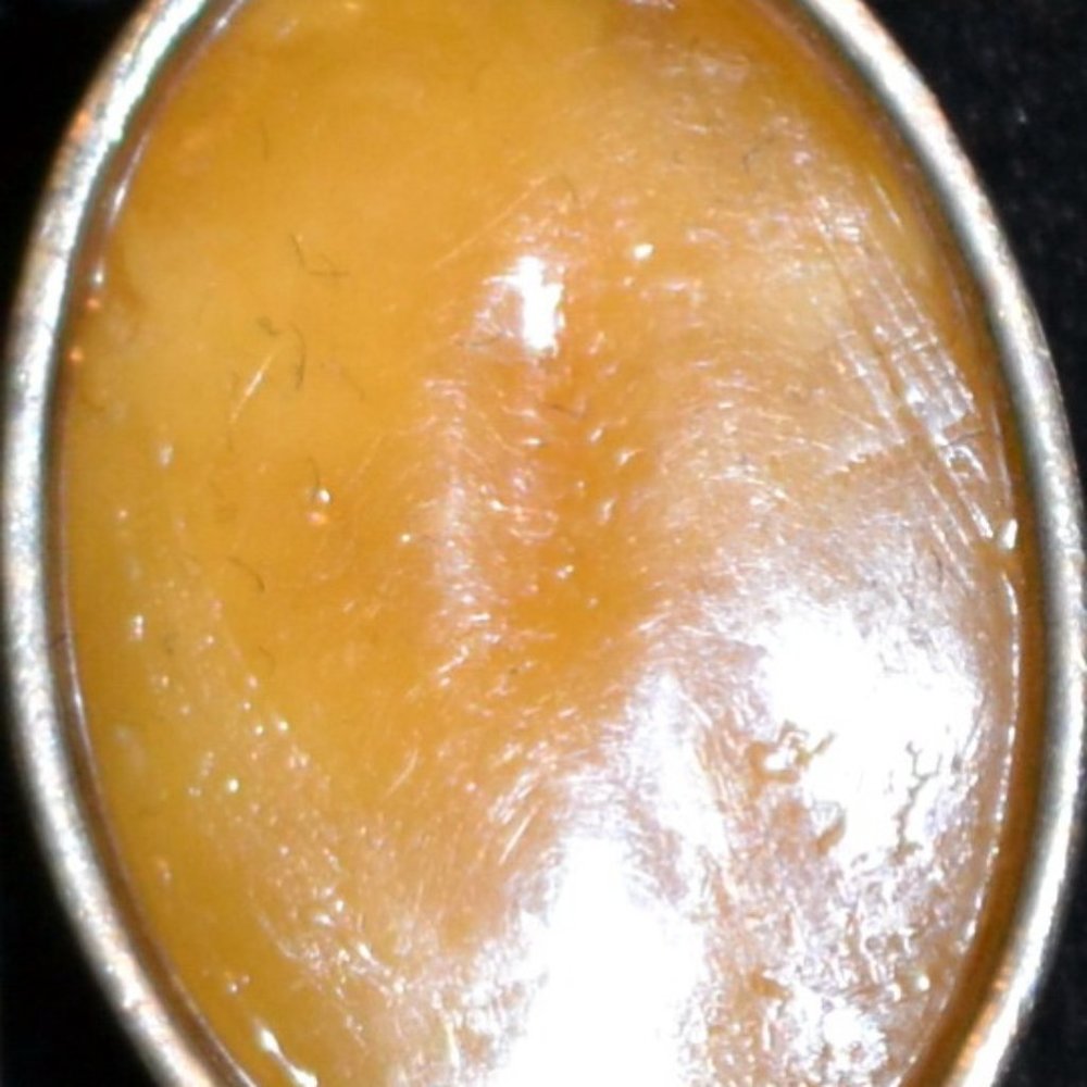 Cloudy Baltic Amber Pendant with Silver Tone Chain - Picture 5 of 8